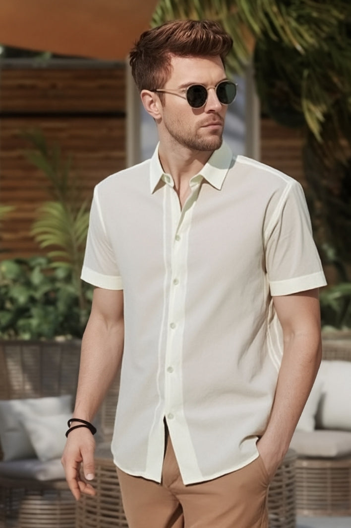 Chanel-Inspired Luxe Cotton White Shirt
