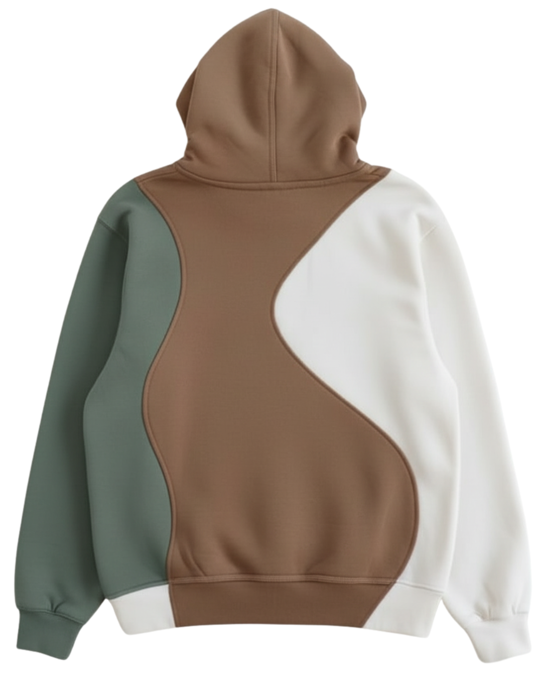 Tricolor Earthy Tones Raglan Hoodie