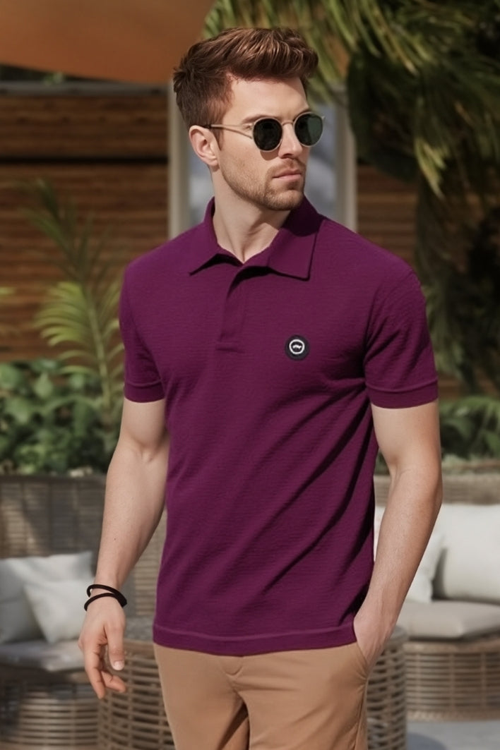 Mehroon Half-Sleeve Shirt for Men