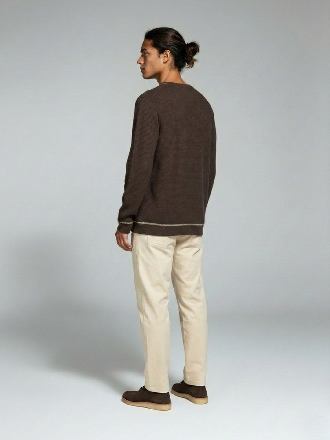 Minimalist Gazelle Brown Crew Fleece