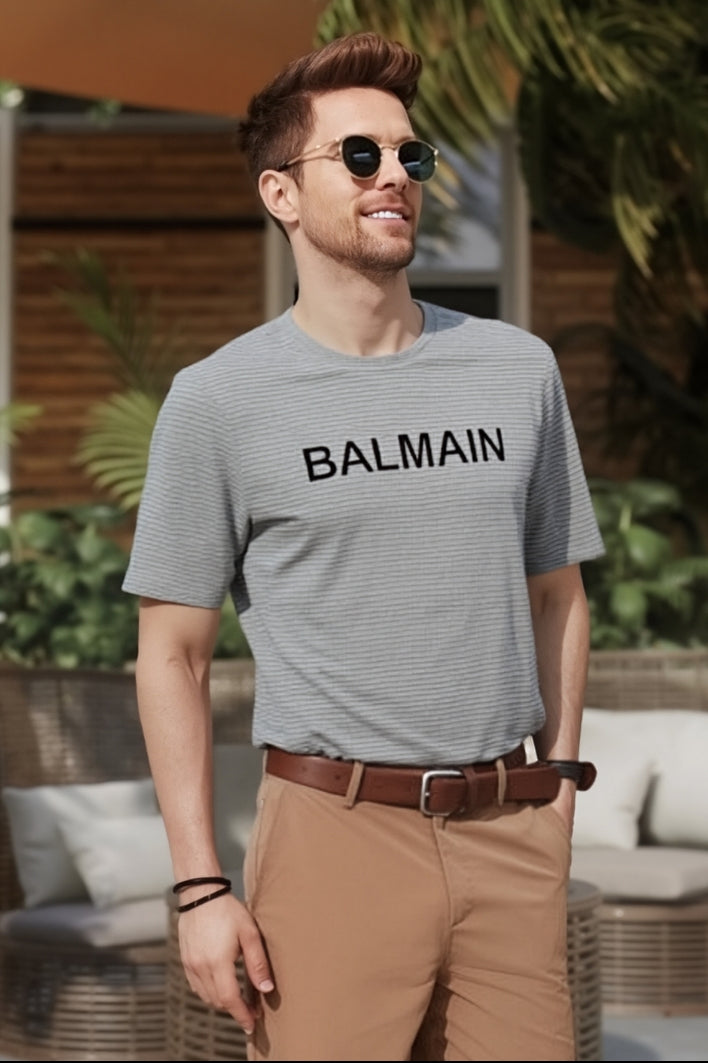 Balmain Signature Comfort Fit Luxe Cotton Men’s T-Shirt