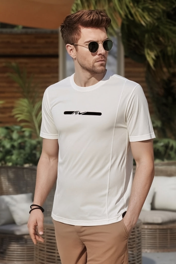 Nke Air Dri-Fit Performance White Men’s Sports T-Shirt