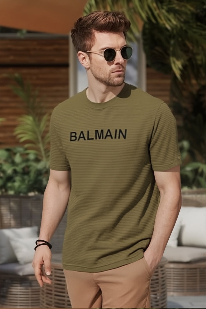 Balmain Signature Comfort Fit Luxe Cotton Men’s T-Shirt