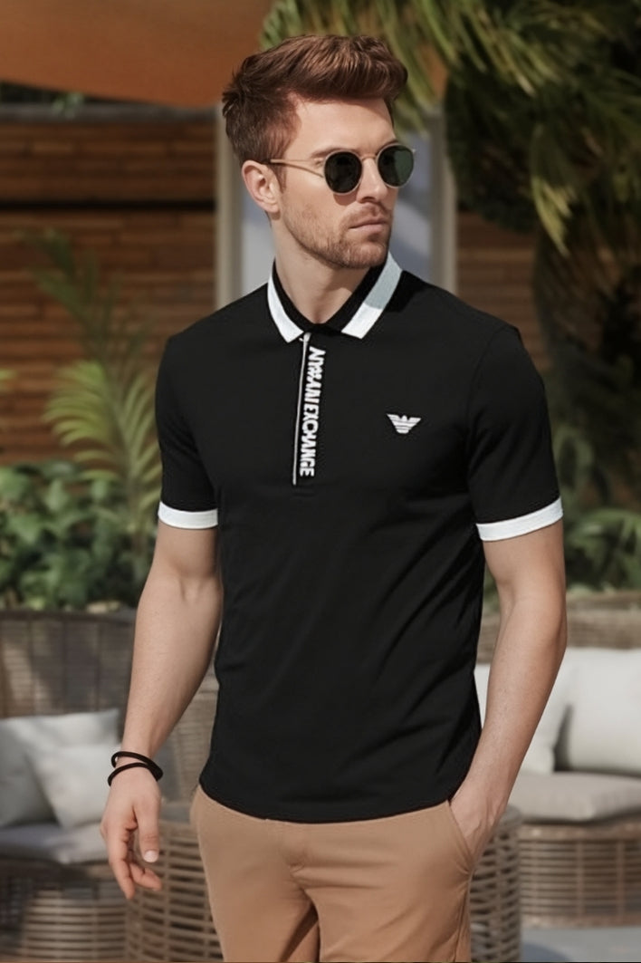 Armani Exchange Iconic Logo Premium Cotton Men’s Polo Shirt